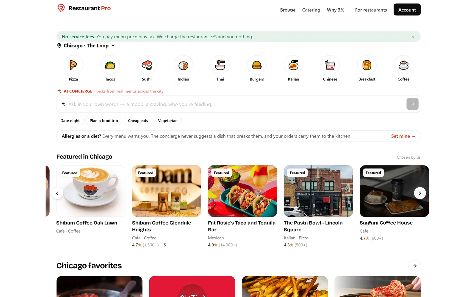 RestaurantPro — the live site